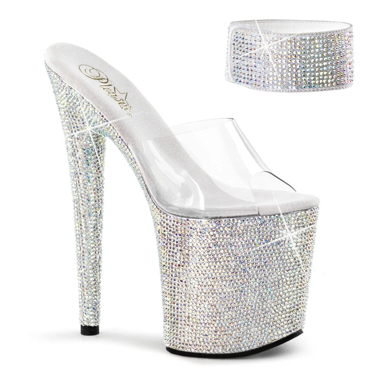 BEJEWELED-812RS Clear/Silver Multi Rhinestones