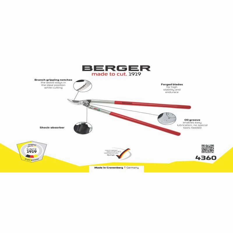 Berger Tools 4360 Bypass-System Lopping Shears, 27.6 Inch