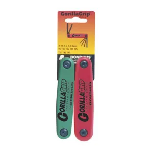 Bondhus 12544 Gorilla Grip Hex and TORX Fold Up Tool, 2 Piece