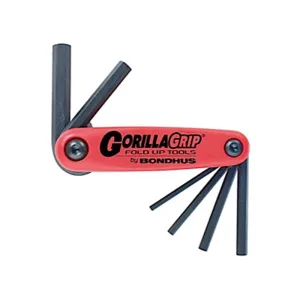 Bondhus 12595 GorillaGrip Set of 6 3 - 10mm Hex Fold-up Tool