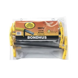 Bondhus 13146 Ball End T- Handle Set, 6 Piece