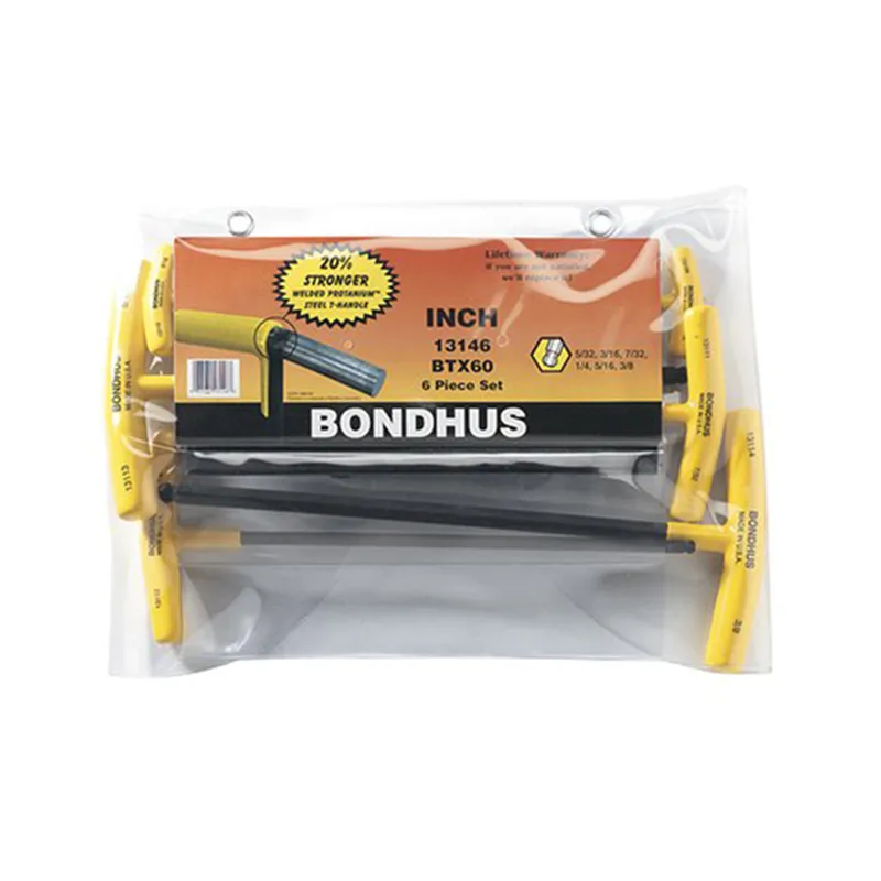 Bondhus 13146 Ball End T- Handle Set, 6 Piece