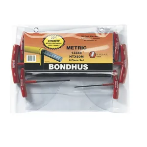 Bondhus 13348 Hex T-handle Set, 6 Piece