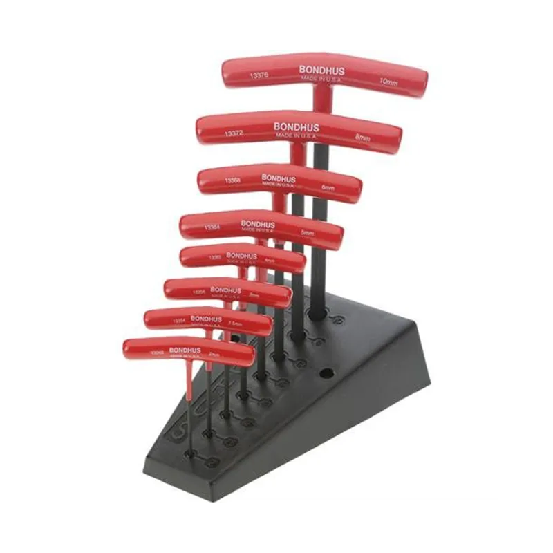 Bondhus 13389 Hex T-handle Set with Stand, 8 Piece