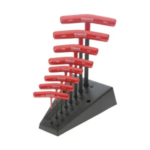 Bondhus 13389 Hex T-handle Set with Stand, 8 Piece