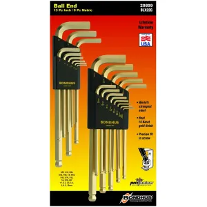 Bondhus 20899 GoldGuard Ball End Double Pack, 37937 & 38099, 22 Pc.