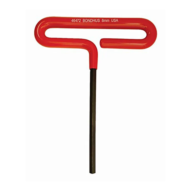 Bondhus 46472 8 x 6" Hex Tip Cushion Grip Loop T-Handle with ProGuard Finish, 2 Piece