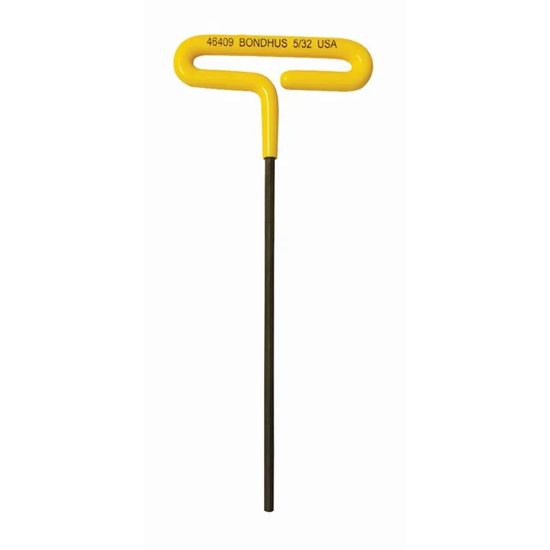 Bondhus 46509 5/32 x 9" Hex Tip Cushion Grip Loop T-Handle with ProGuard Finish, 2 Piece