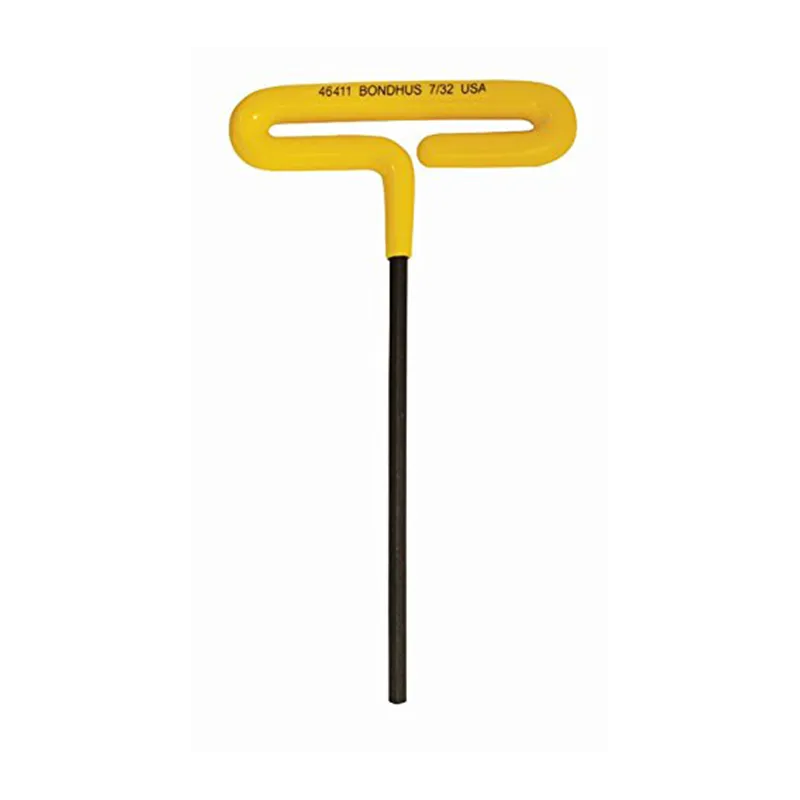 Bondhus 46511 7/32 x 9" Hex Tip Cushion Grip Loop T-Handle with ProGuard Finish, 2 Piece