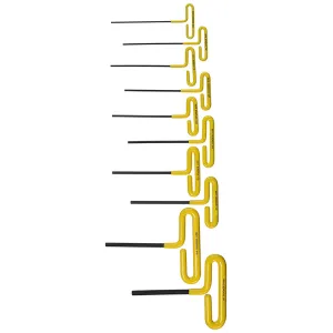 Bondhus 46538 Hex Tip Cushion Grip Loop T-Handles Set with ProGuard Finish, 10 Piece