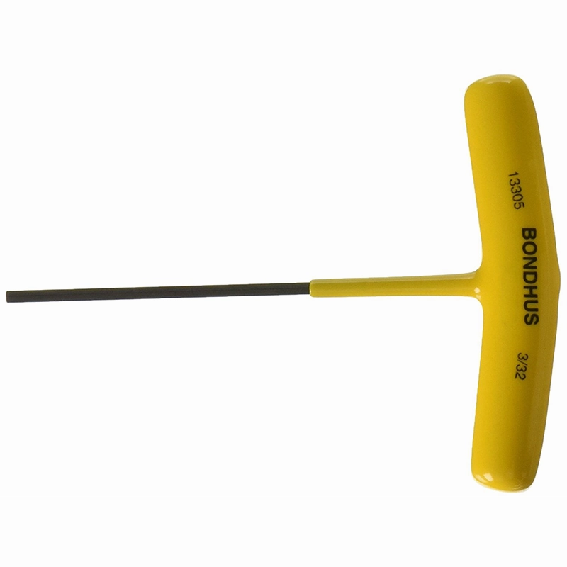 Bondhus 13307 1/8 x 4.6" Hex Tip Graduated Length T-Handle with ProGuard Finish, 2 Piece