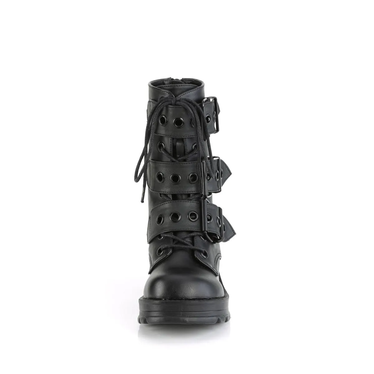 BRATTY-118 Black Vegan Leather