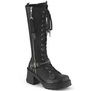 BRATTY-206 Black Vegan Leather