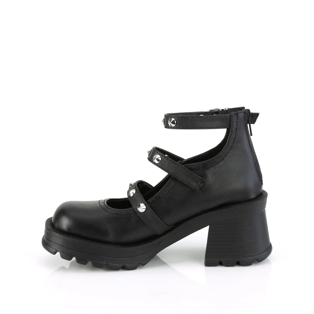 BRATTY-30 Black Vegan Leather