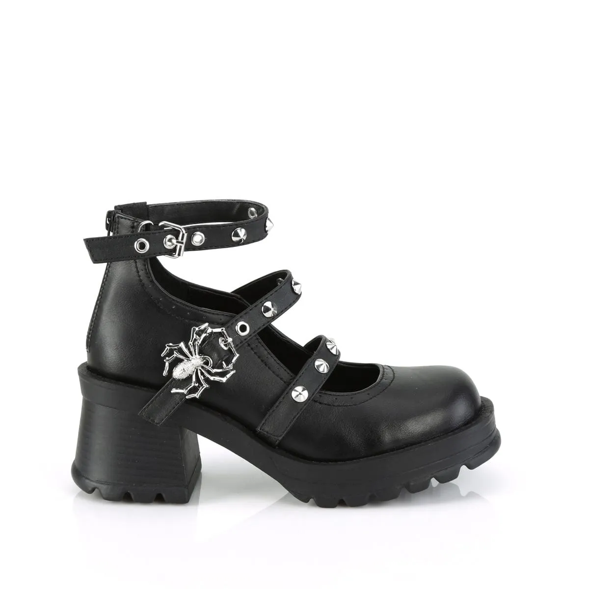 BRATTY-30 Black Vegan Leather