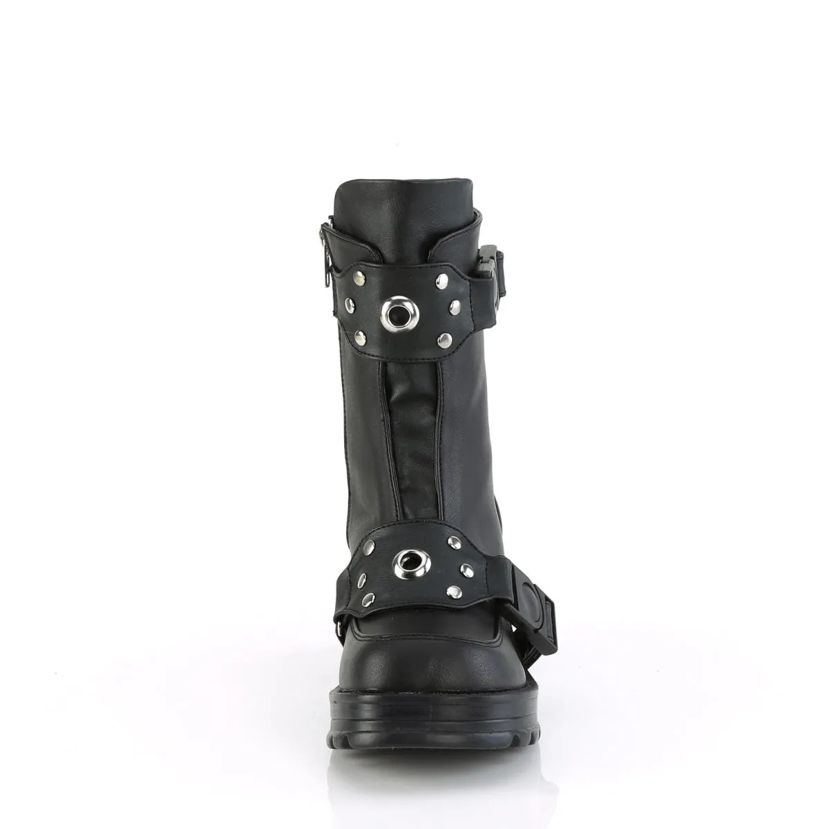 BRATTY-56 Black Vegan Leather