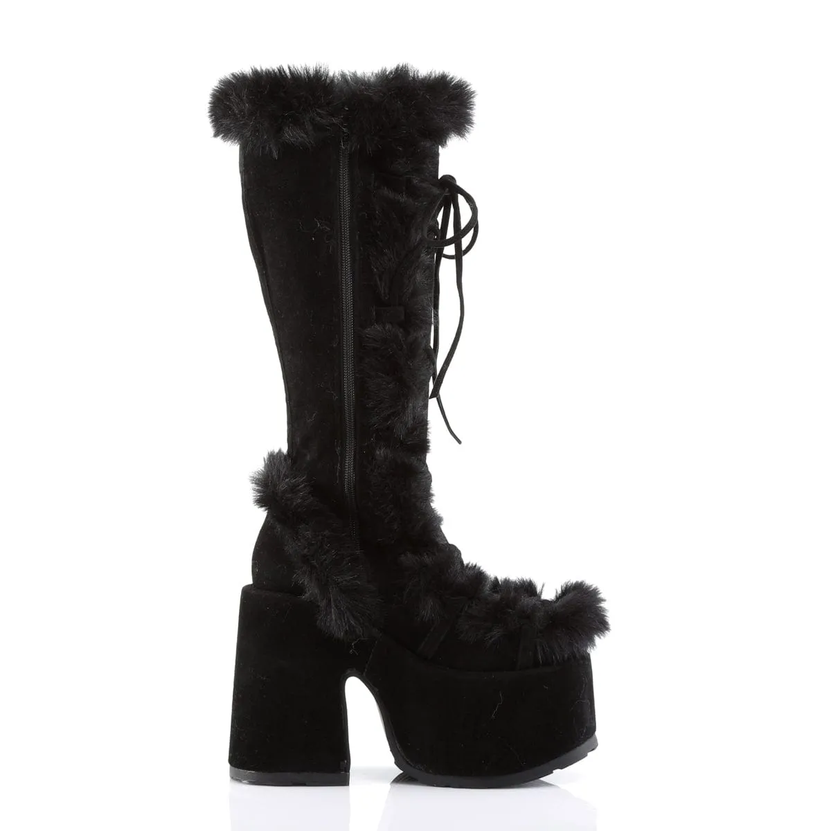 CAMEL-311 Black Vegan Suede