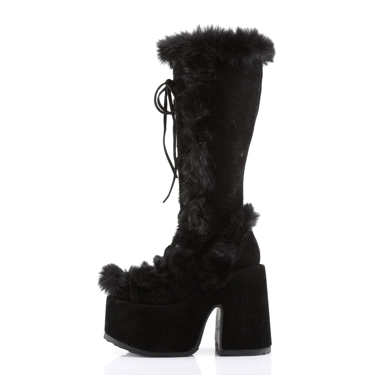 CAMEL-311 Black Vegan Suede