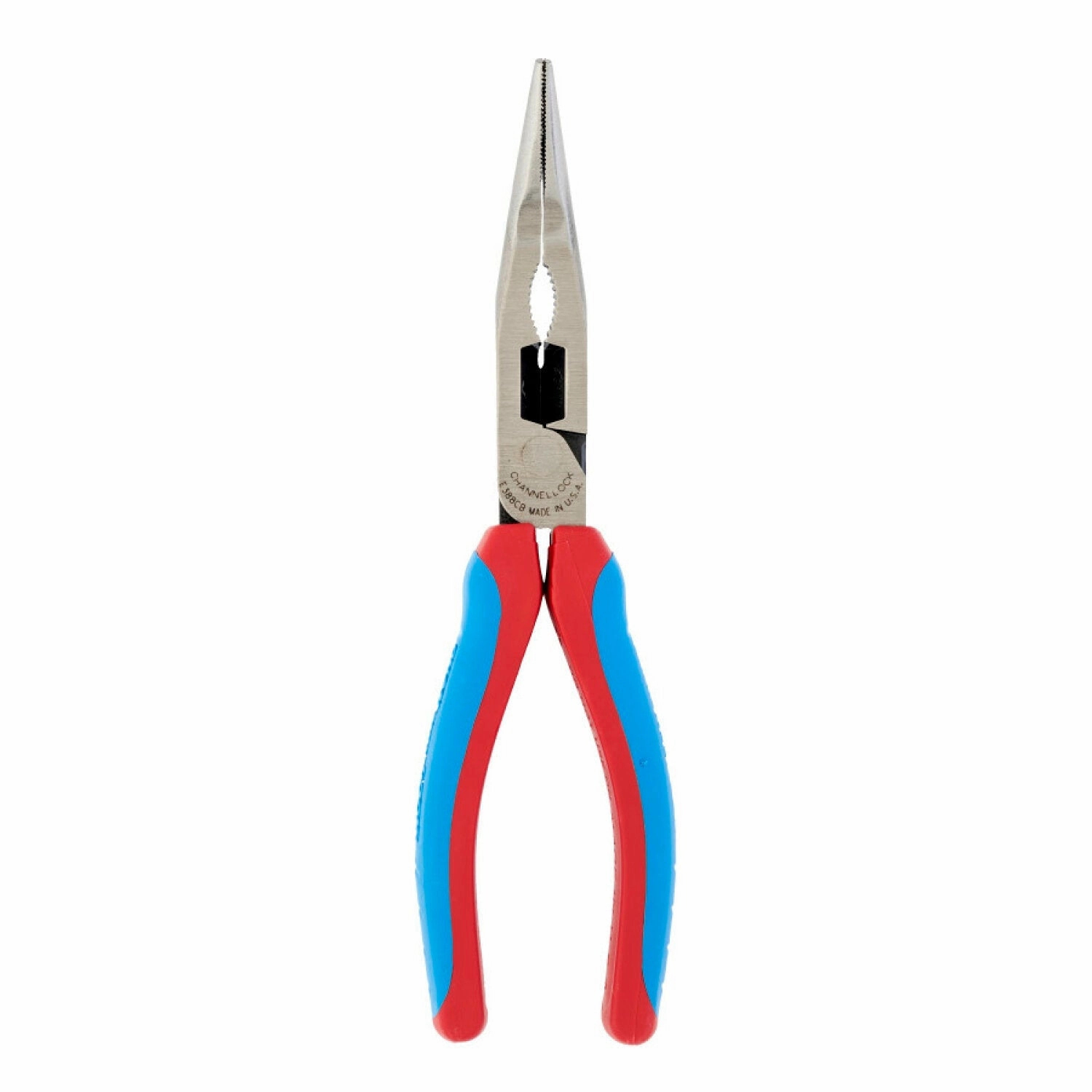 Channellock 388CB 8-inch Code Blue XLT Combination Bent Long Nose Pliers with Cutter