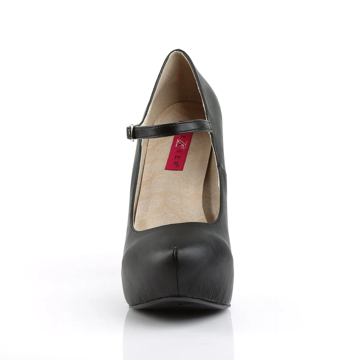 CHLOE-02 Black Faux Leather