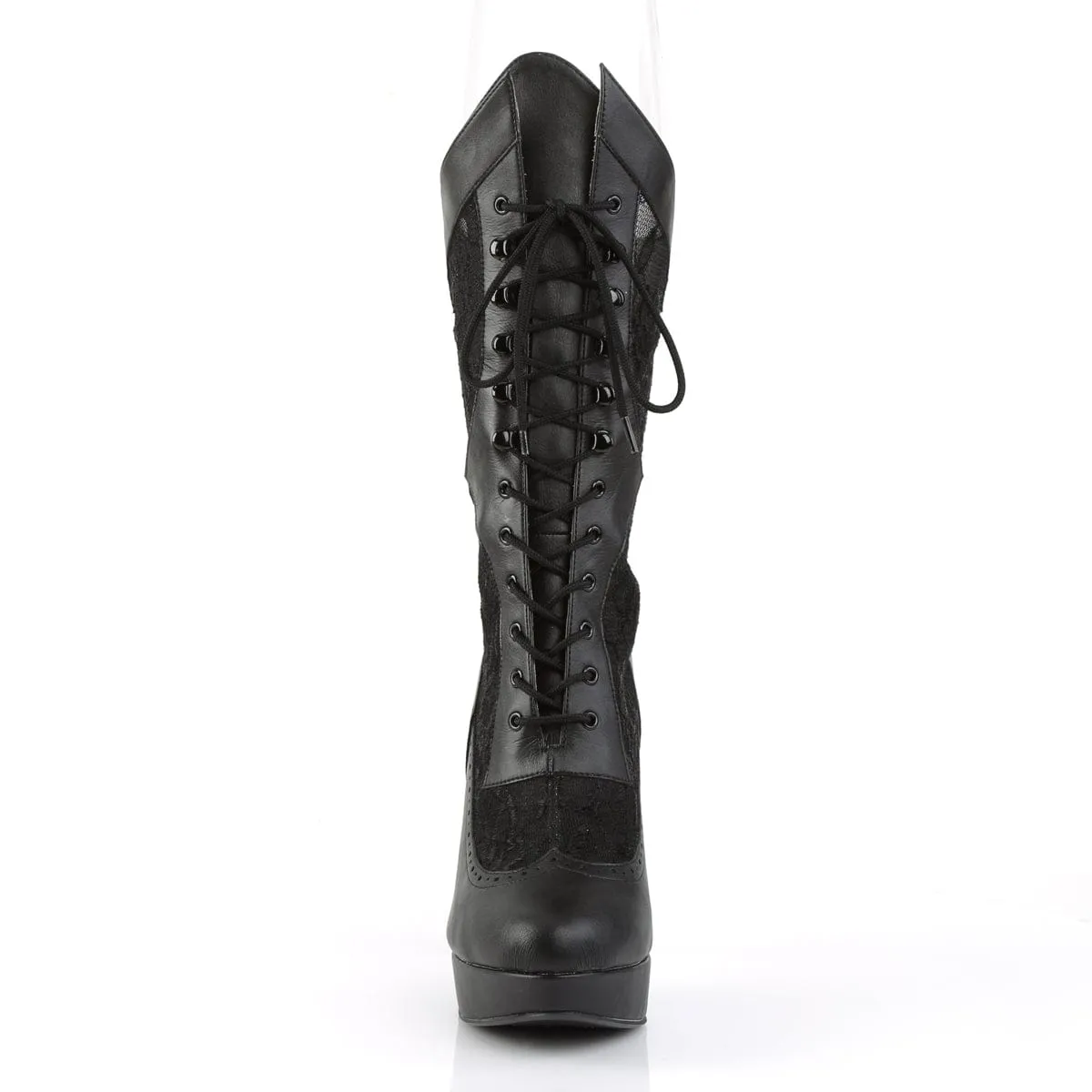 CHLOE-115 Black Faux Leather
