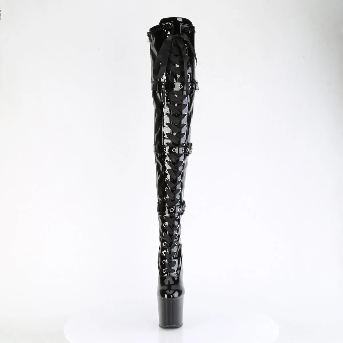CRAZE-3028 Black Stretch Patent/Black