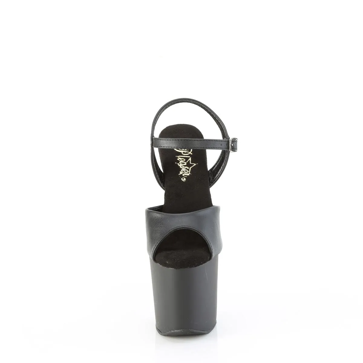 CRAZE-809 Black Faux Leather/Black Matte