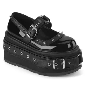 DAMNED-20 Black Patent -Vegan Leather