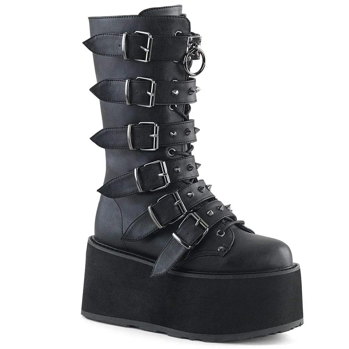 DAMNED-225 Black Vegan Leather