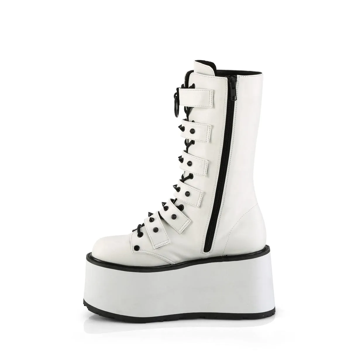 DAMNED-225 White Vegan Leather