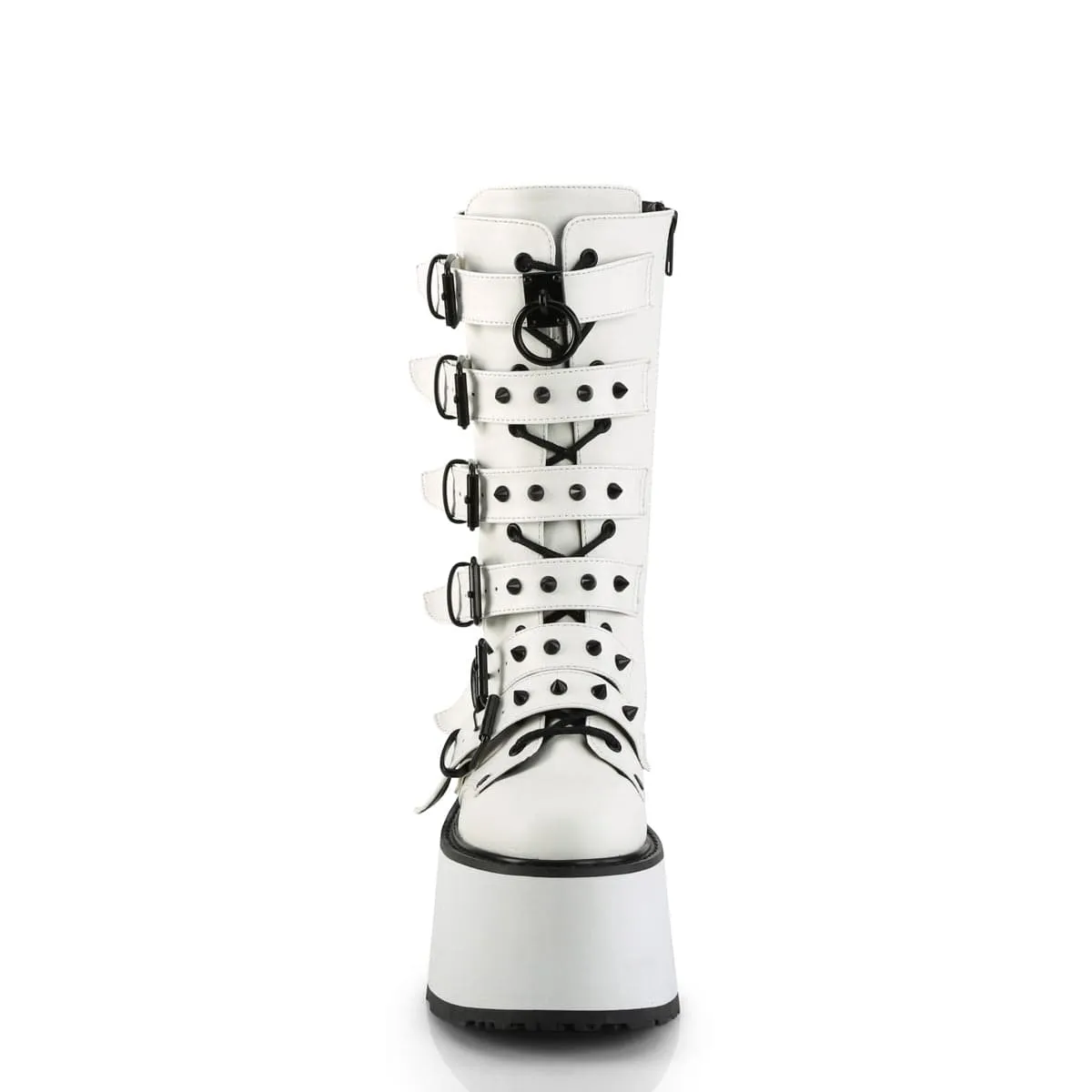 DAMNED-225 White Vegan Leather