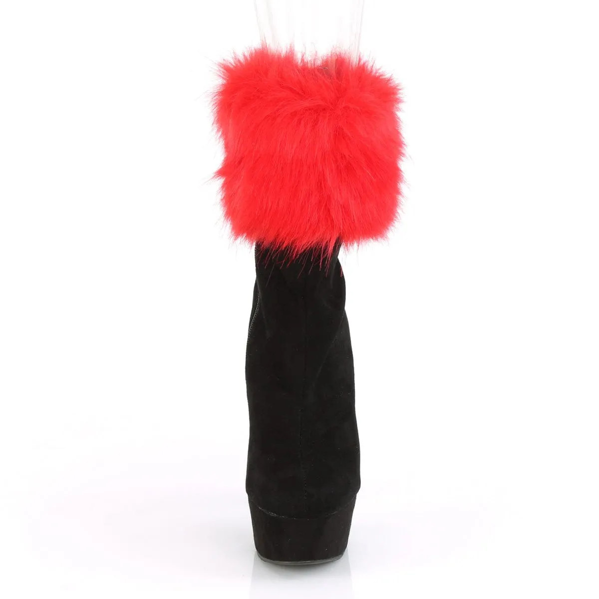 DELIGHT-1000 Black Faux Suede/Black Faux Suede