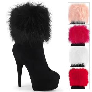 DELIGHT-1000 Black Faux Suede/Black Faux Suede