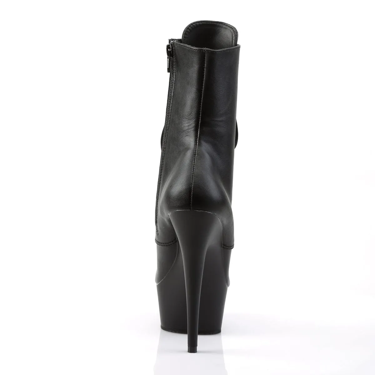 DELIGHT-1020 Black Faux Leather/Black Matte