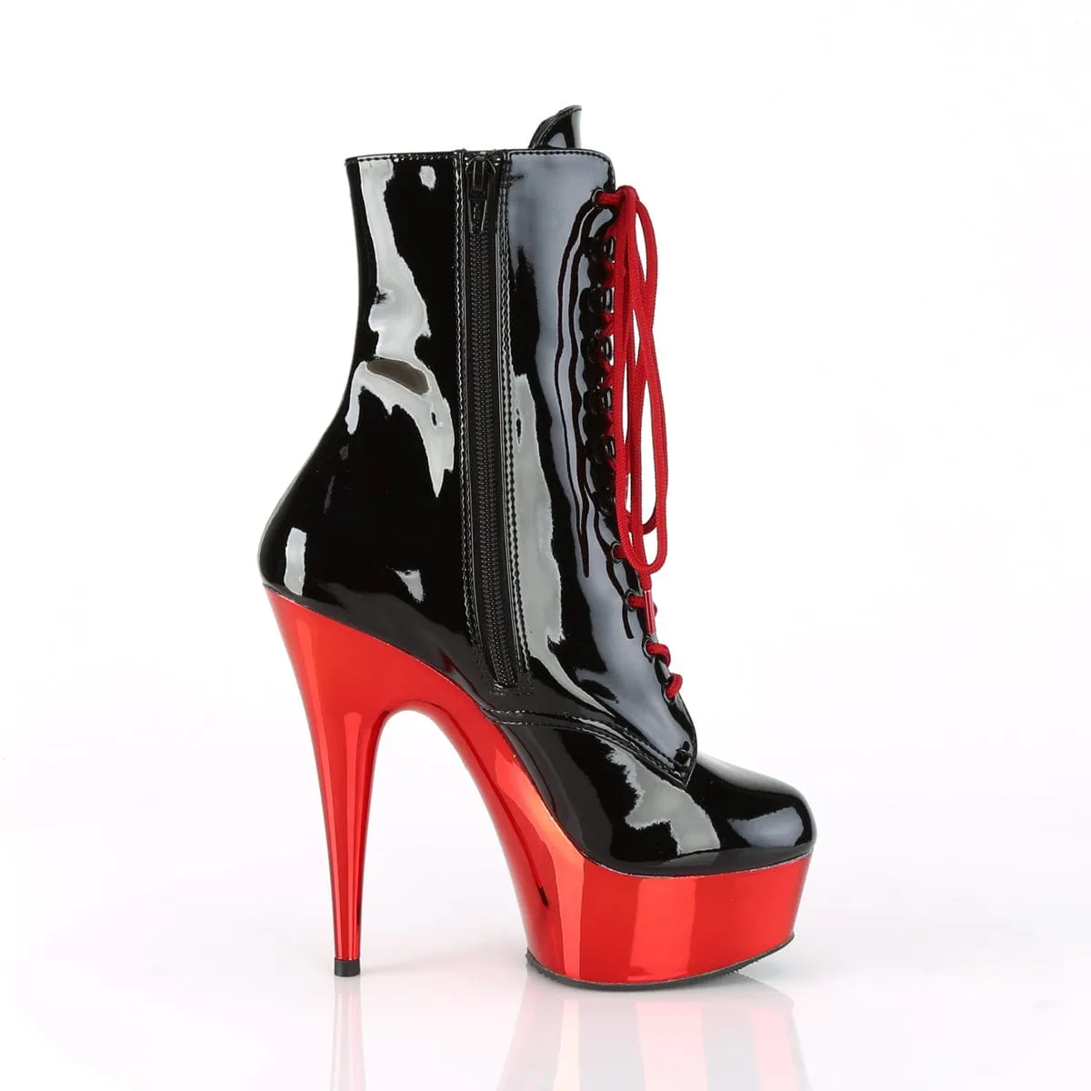 DELIGHT-1020 Black Patent/Red Chrome
