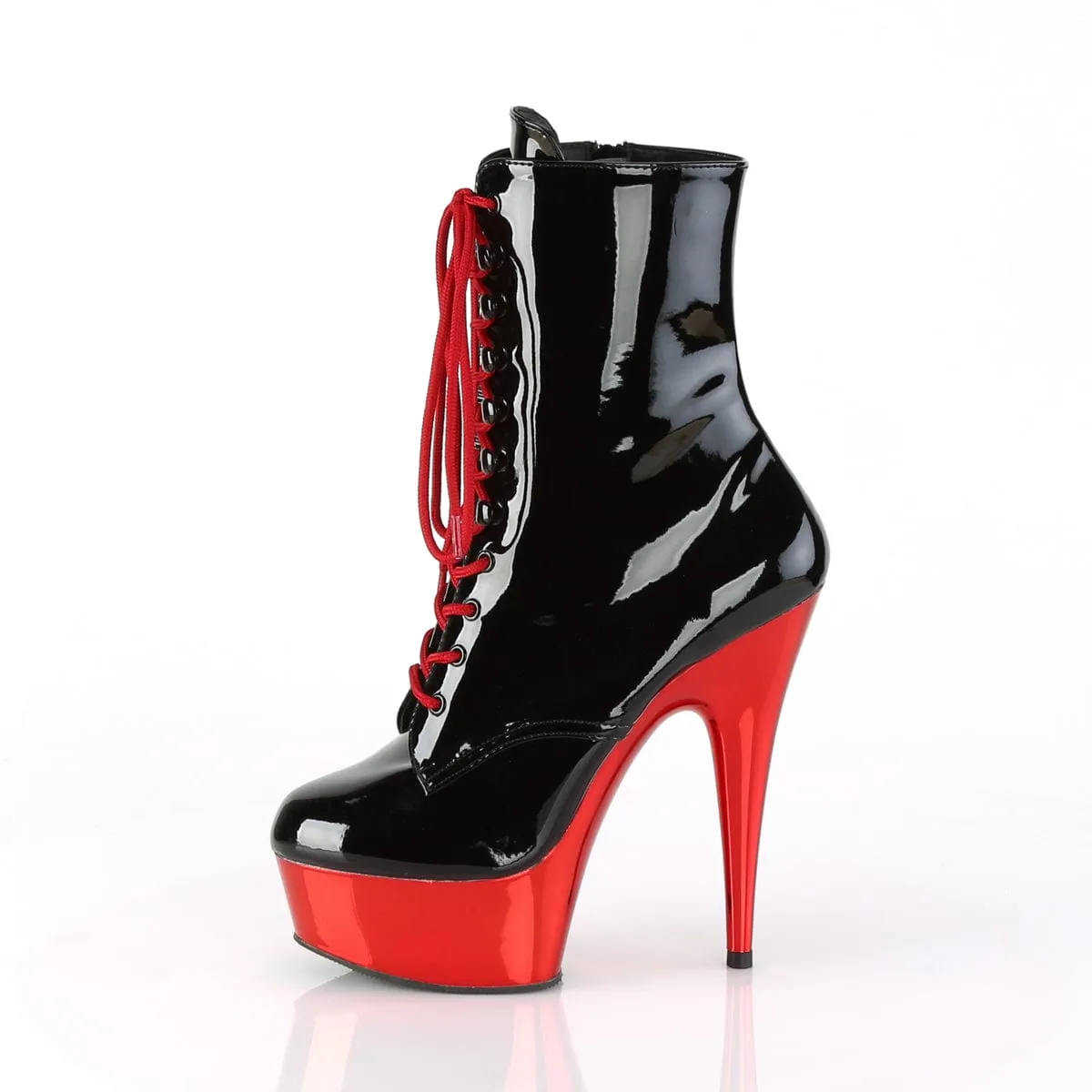 DELIGHT-1020 Black Patent/Red Chrome