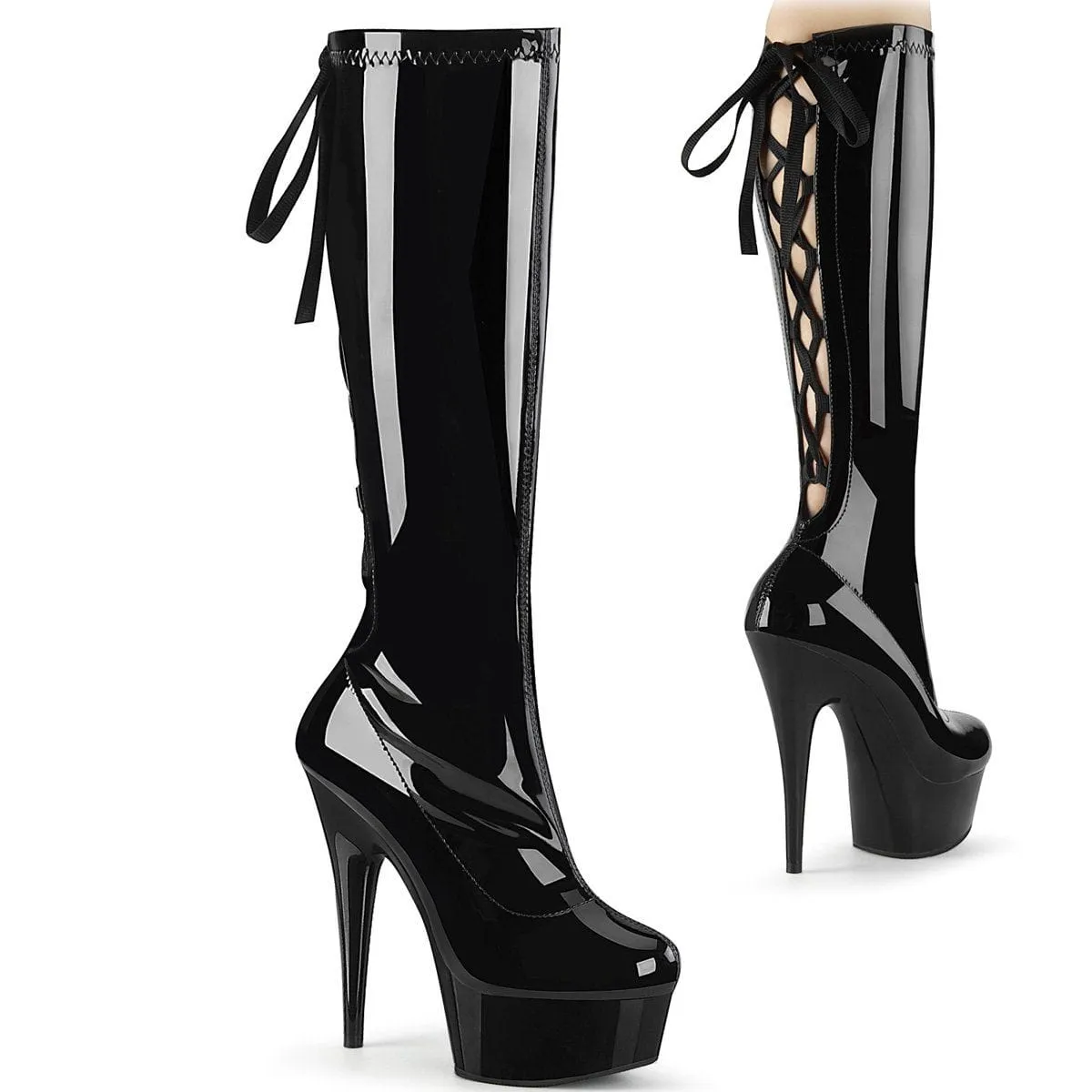 DELIGHT-2029 Black Stretch Patent/Black