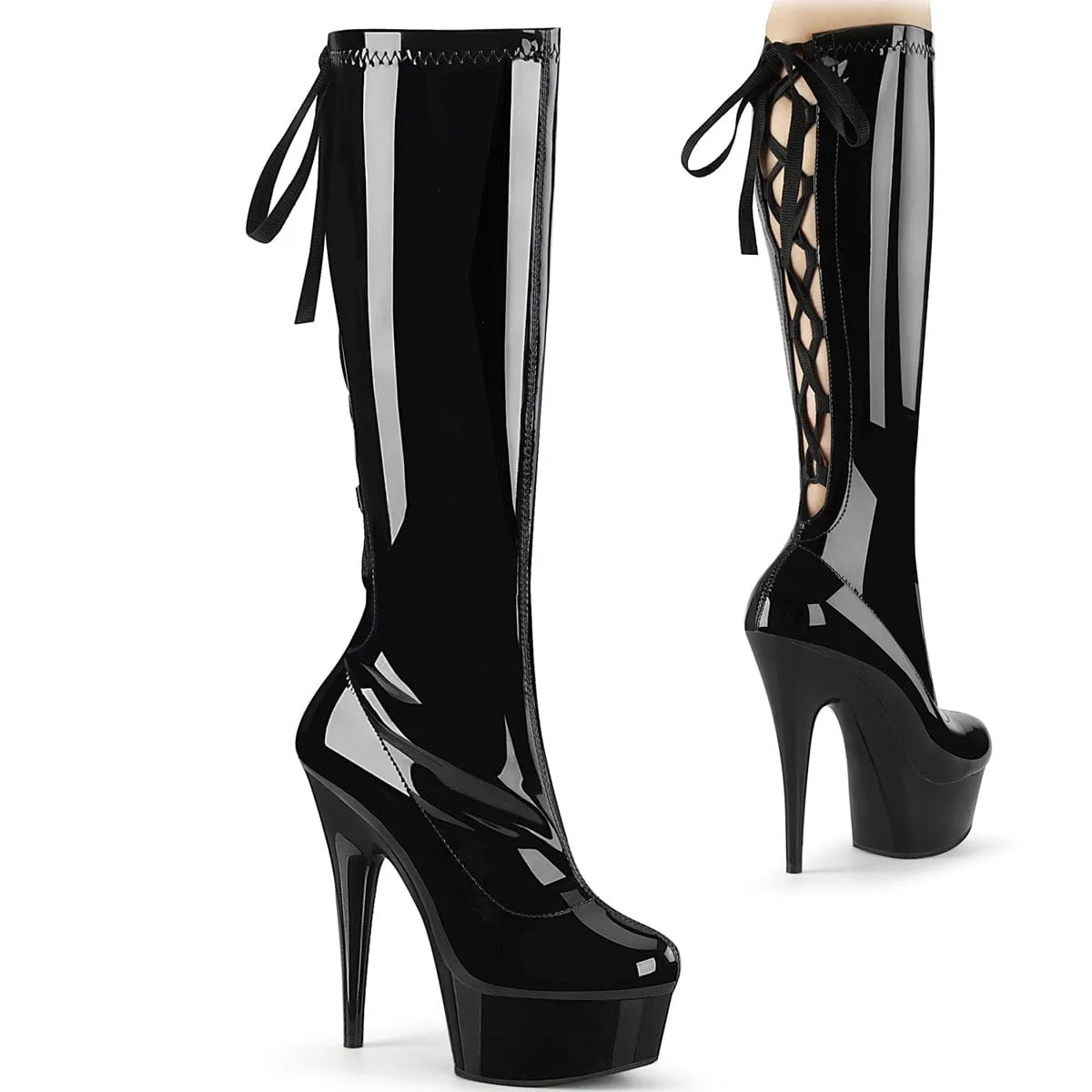 DELIGHT-2029 Black Stretch Patent/Black