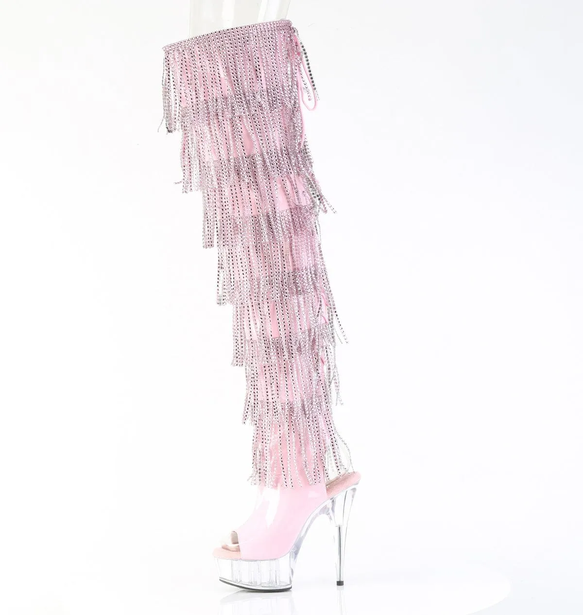 DELIGHT-3017HG-RSF Baby Pink Holo Patent/Clear