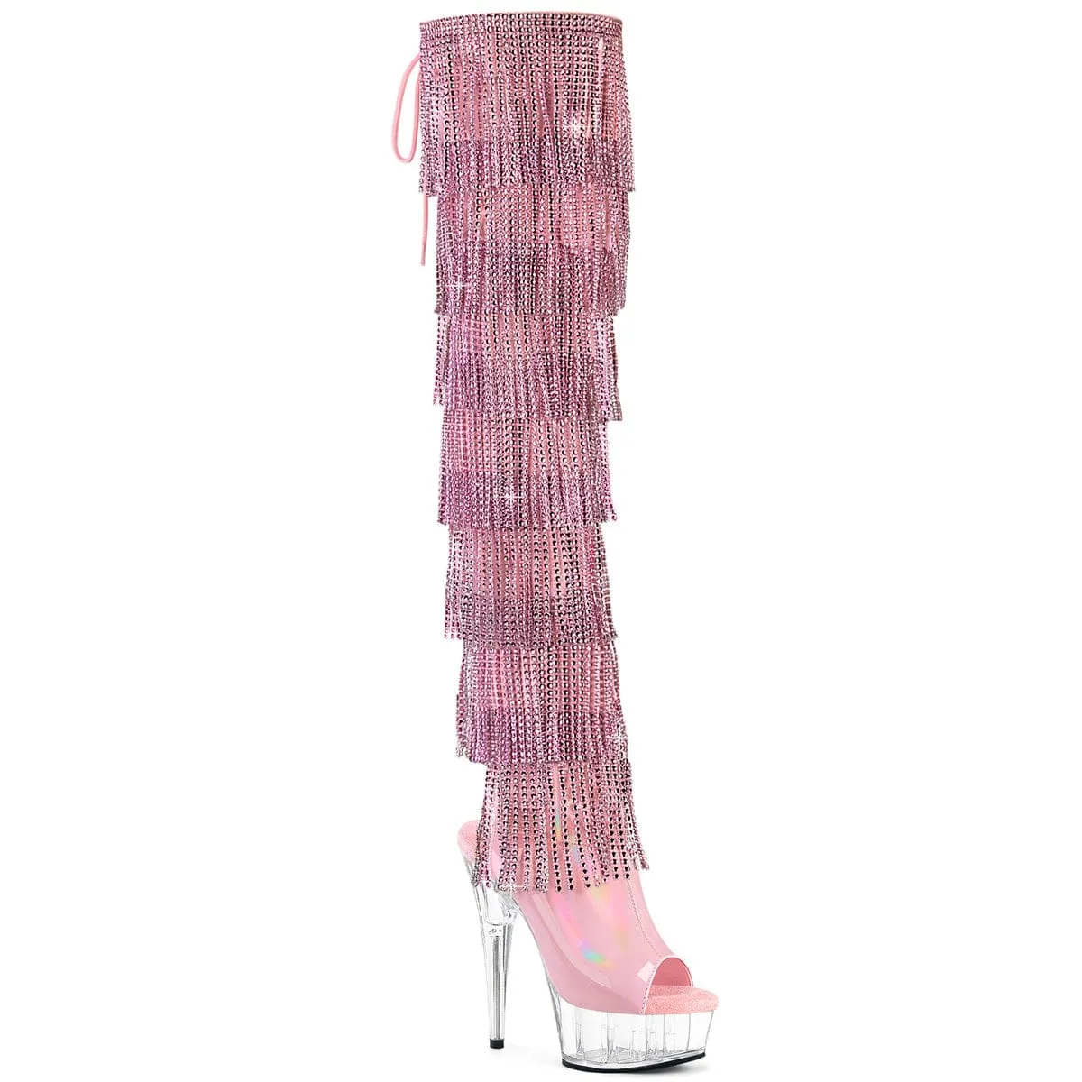 DELIGHT-3017HG-RSF Baby Pink Holo Patent/Clear