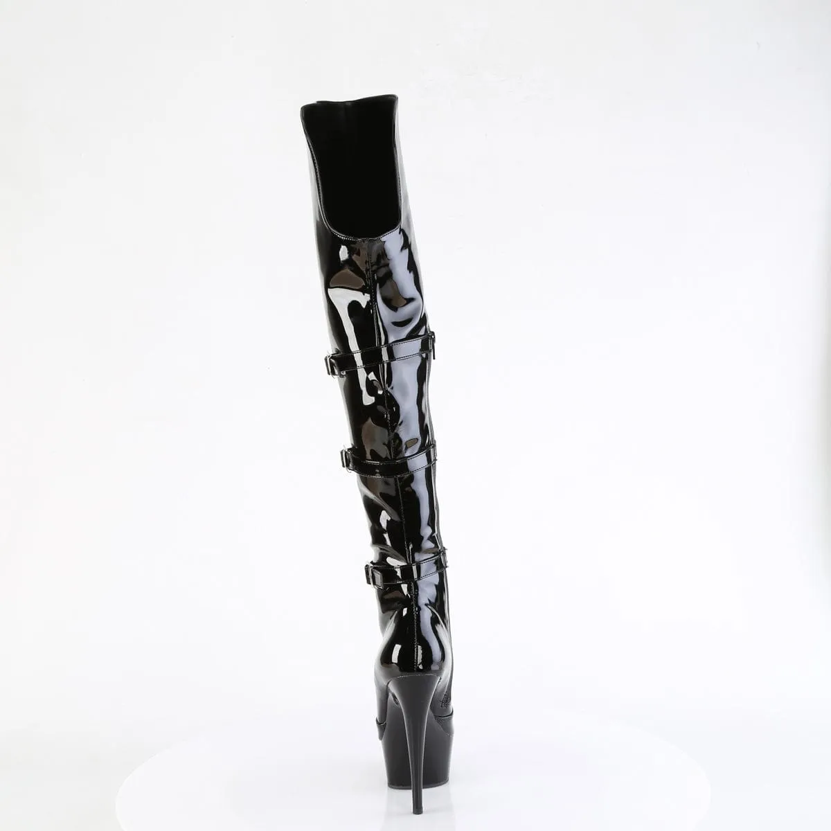 DELIGHT-3018 Black Stretch Patent/Black
