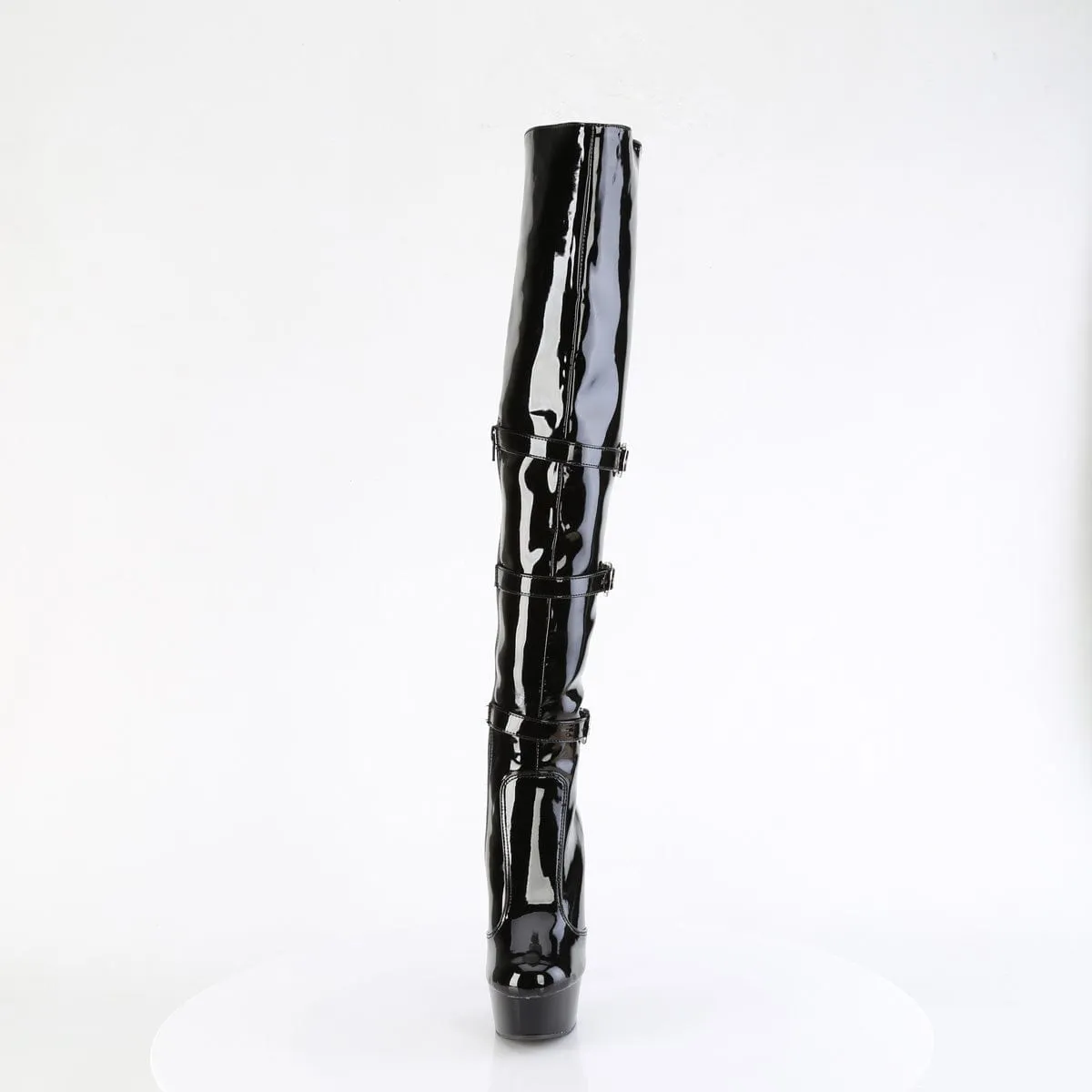 DELIGHT-3018 Black Stretch Patent/Black