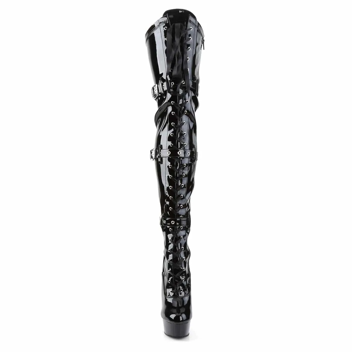 DELIGHT-3028 Black Stretch Patent/Black