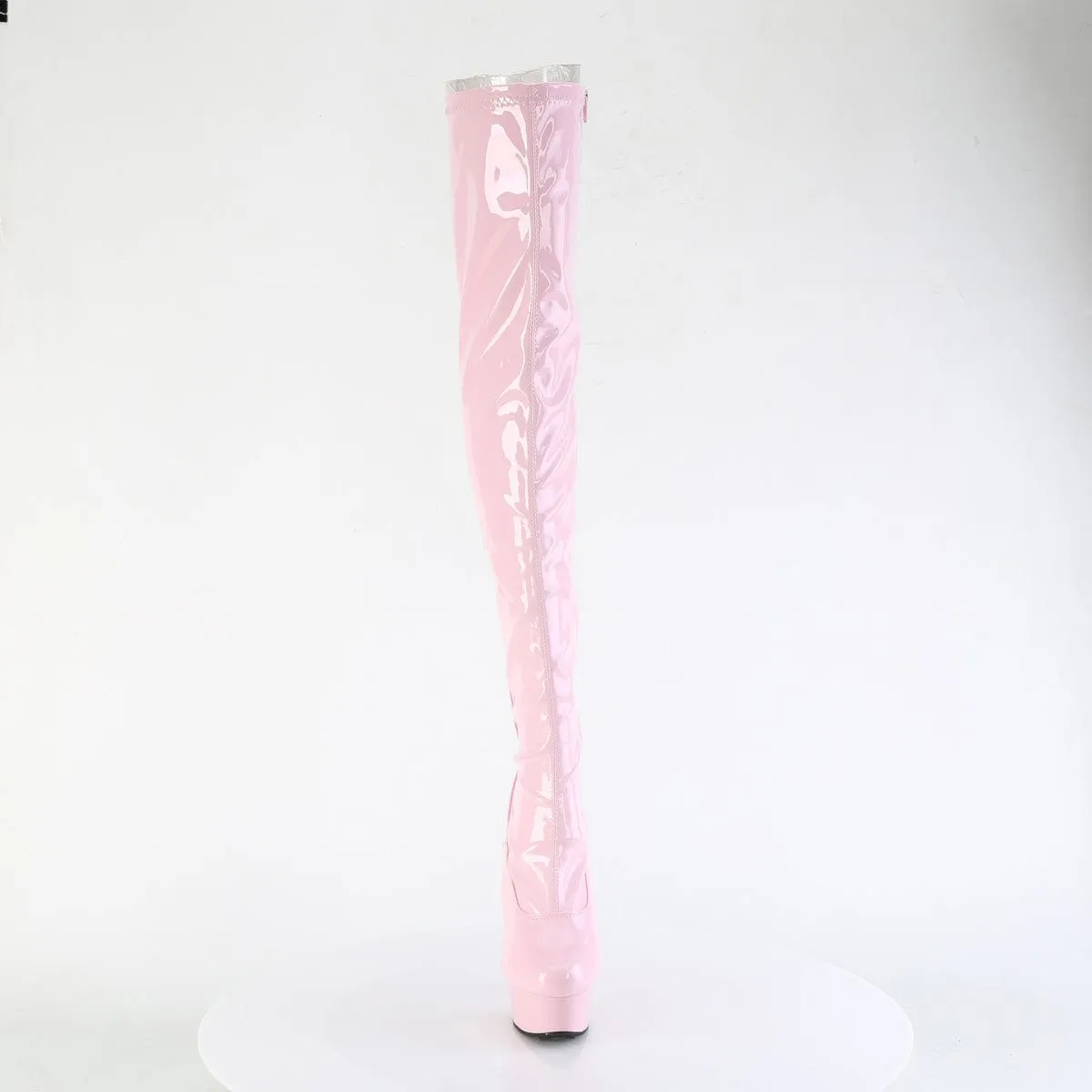 DELIGHT-3063 Baby Pink Stretch Patent/Baby Pink