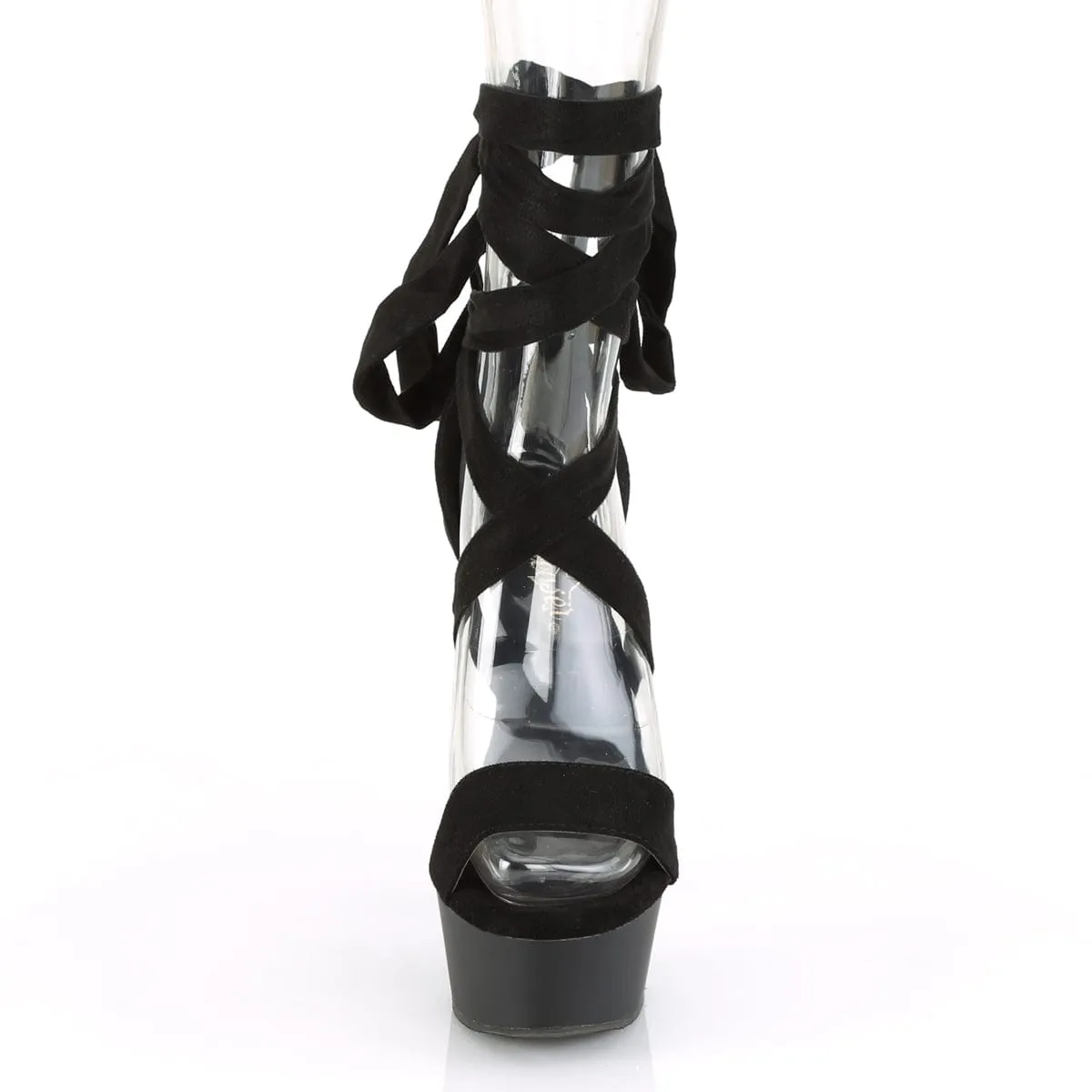 DELIGHT-671 Black Faux Suede/Black Matte