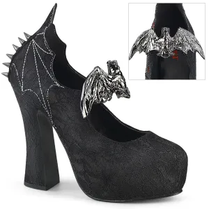 DEMON-18 Black Satin-Black Lace