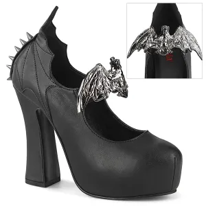 DEMON-18 Black Vegan Leather