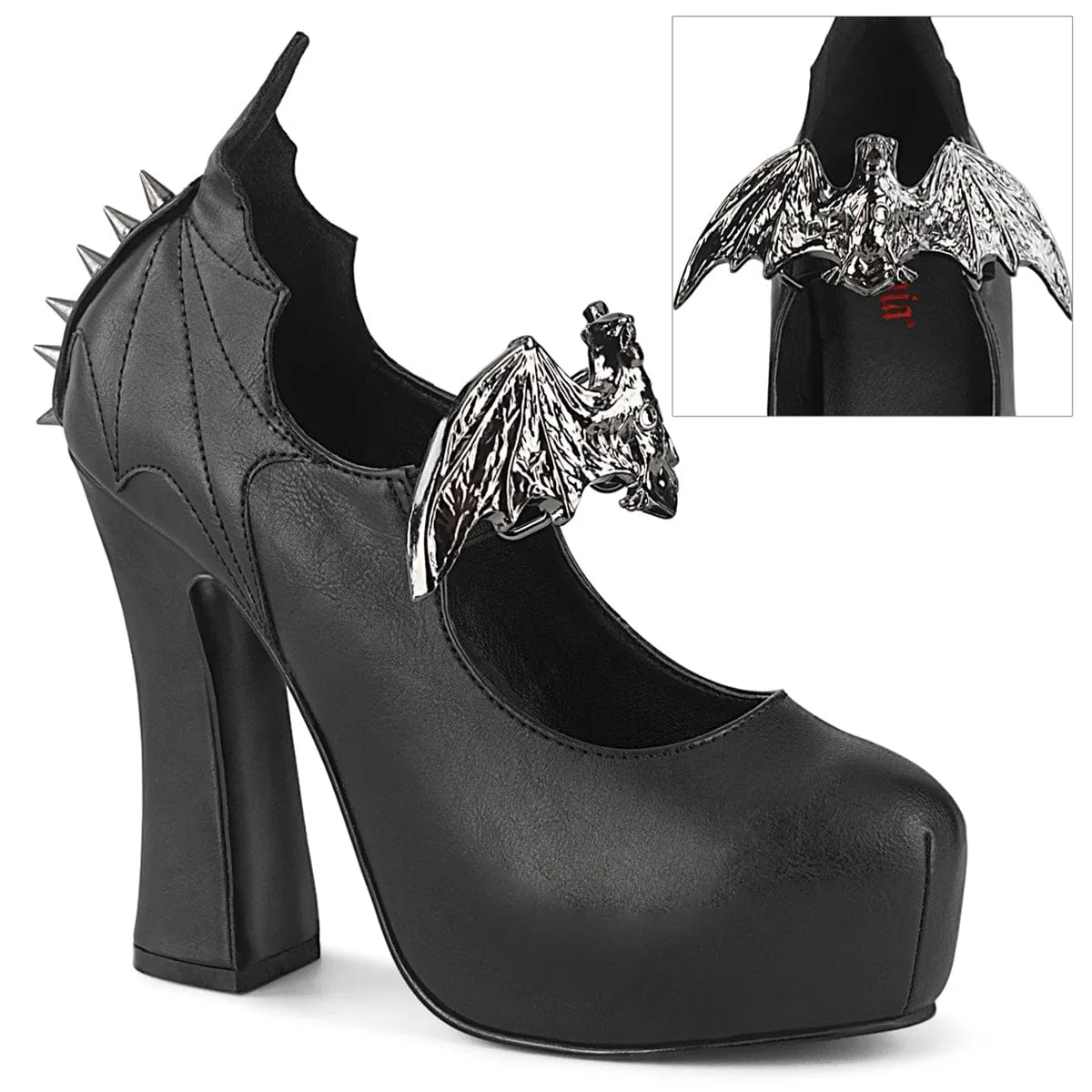 DEMON-18 Black Vegan Leather