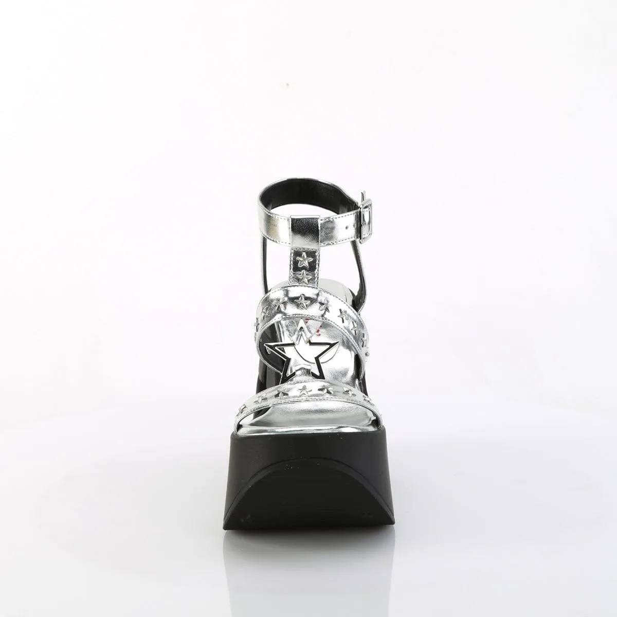 DYNAMITE-12 Silver Metallic Vegan Leather