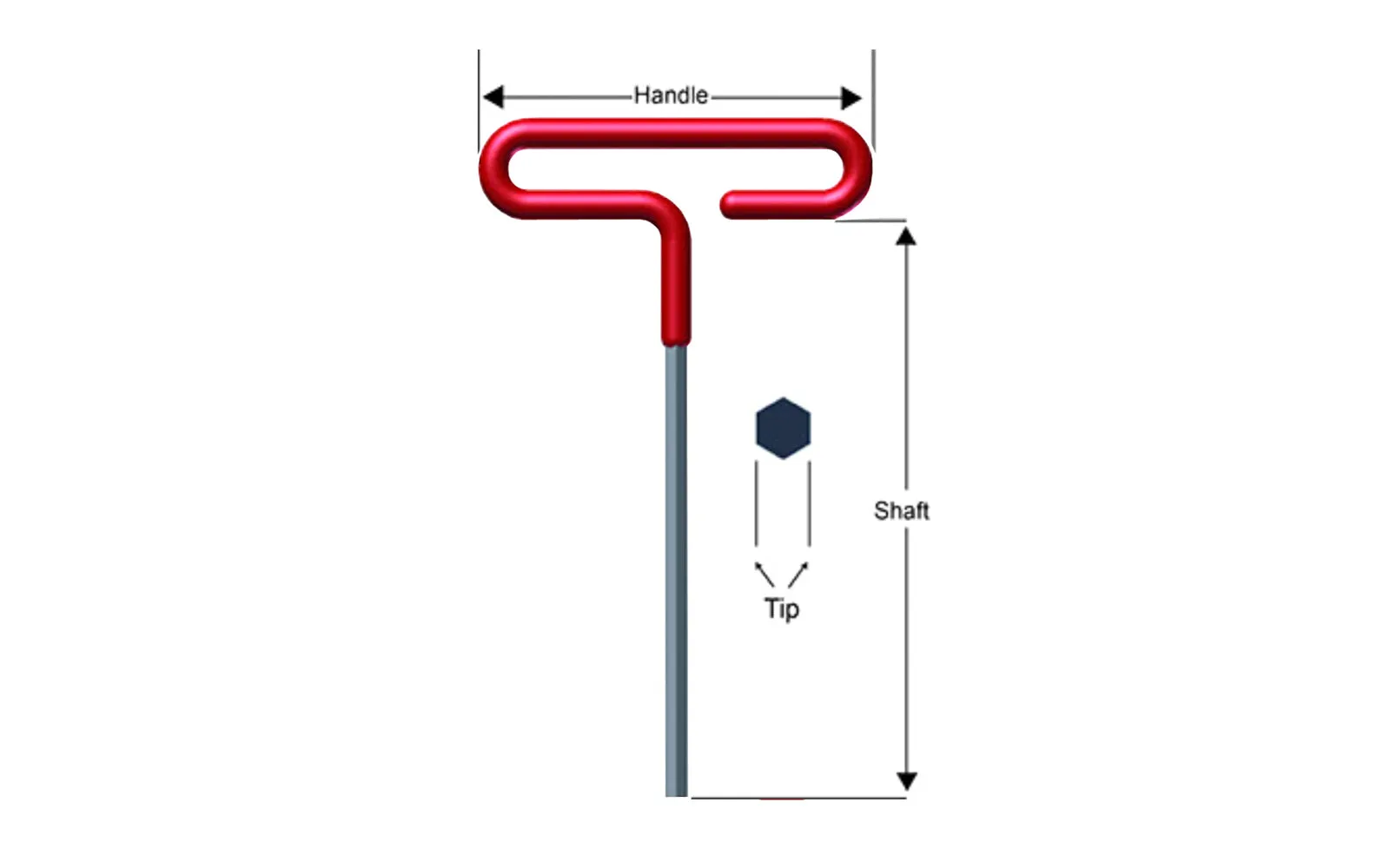 Eklind Cushion Grip Long Hex T-Key - SAE